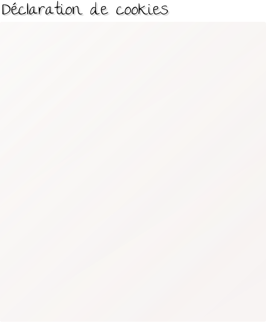Déclaration de cookies